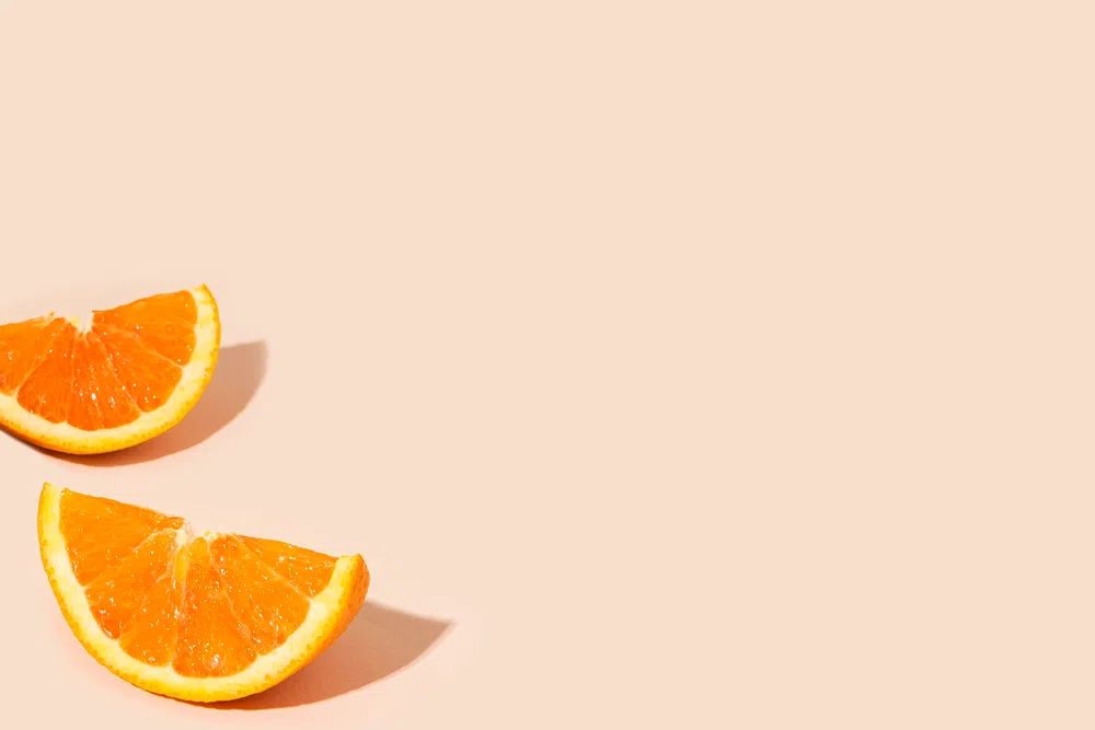 Delicious orange citrus fruit pieces. poster — photography art