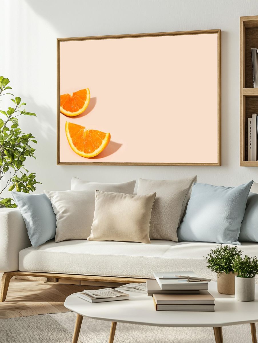 Delicious orange citrus fruit pieces. — room view 2