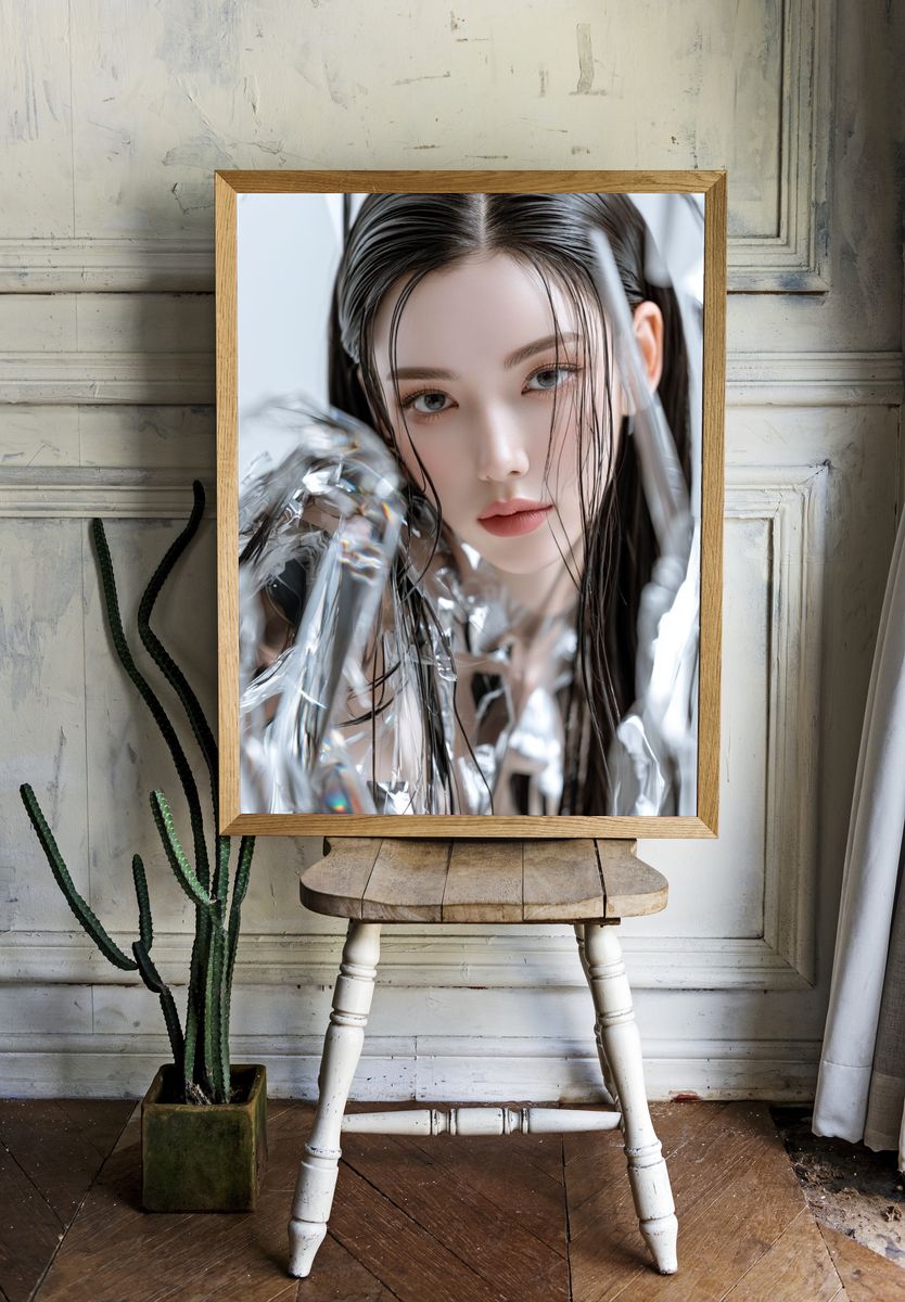 Futuristic Portrait Photography Poster. — room view 1
