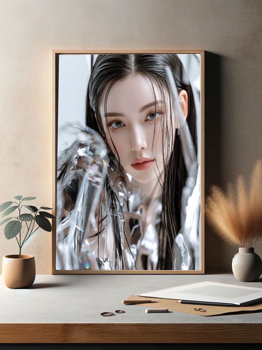 Futuristic Portrait Photography Poster. — room view 2