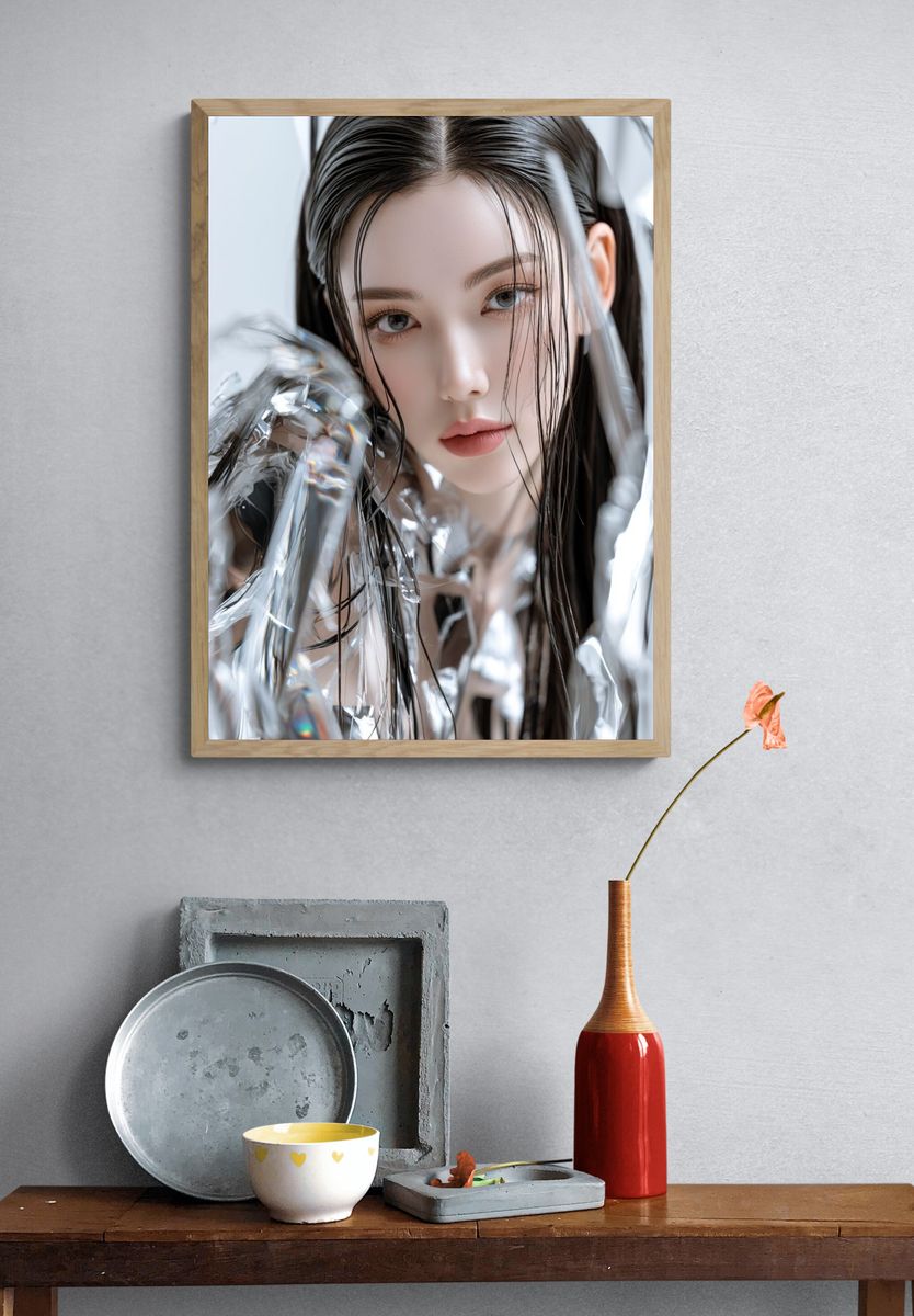 Futuristic Portrait Photography Poster. — room view 3