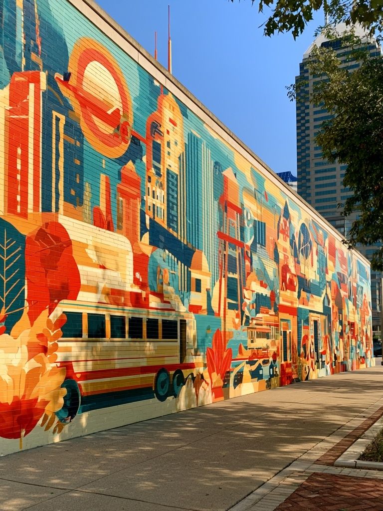 Urban Mural Cityscape Photography Poster. poster — photography art