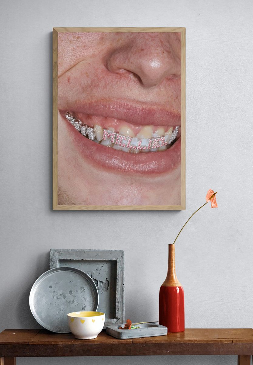 Diamond Grill Smile Photography Poster. — room view 3
