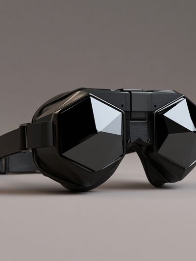 Futuristic Black VR Goggles Photography Poster.