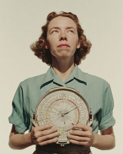 Vintage Portrait with Nautical Instrument Poster. poster print