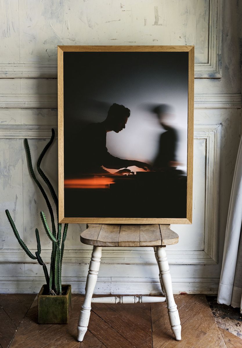 DJ Silhouette Photography Poster. room preview