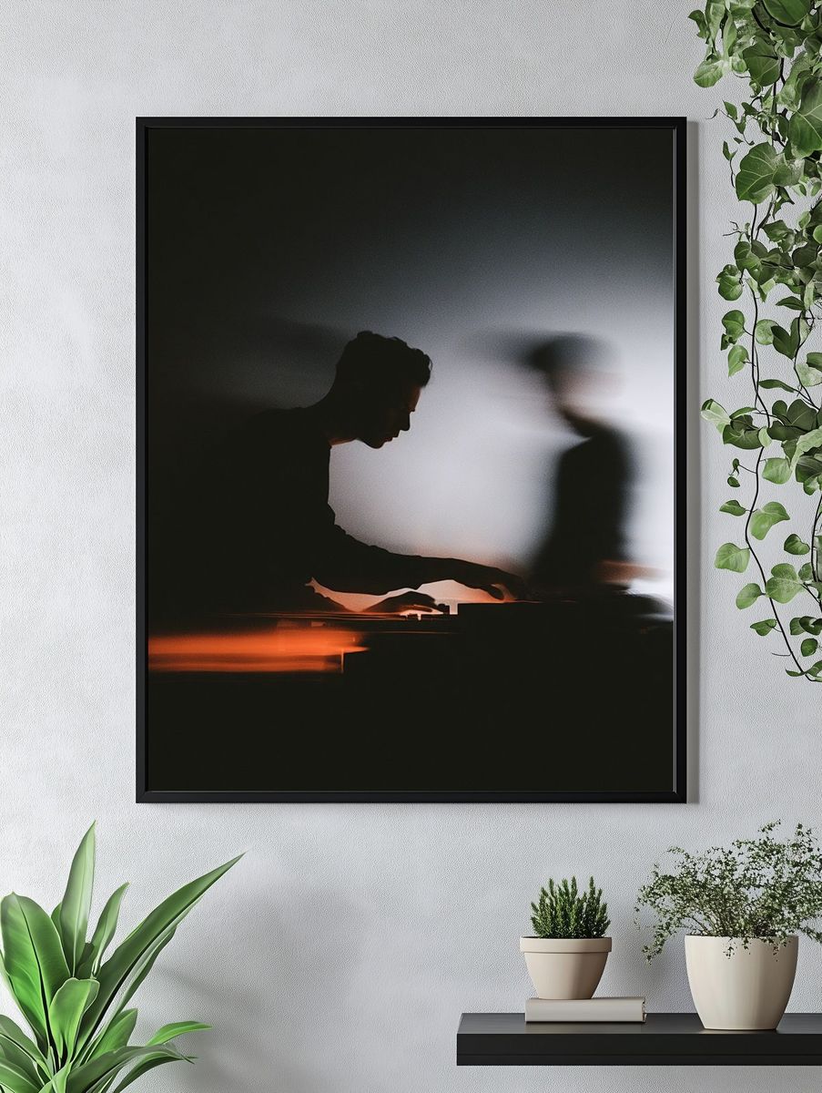 DJ Silhouette Photography Poster. — room view 4