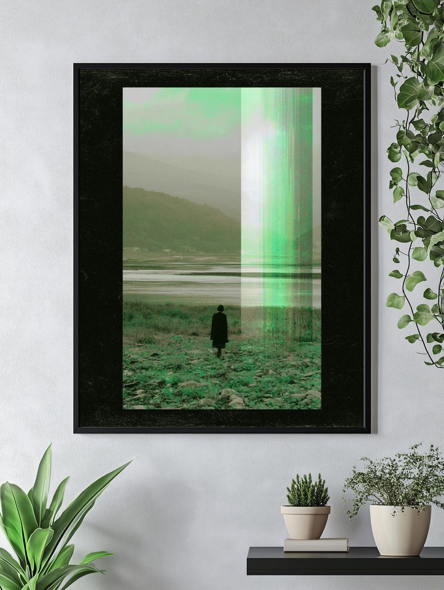Glitch Landscape Photography Poster. — room view 4