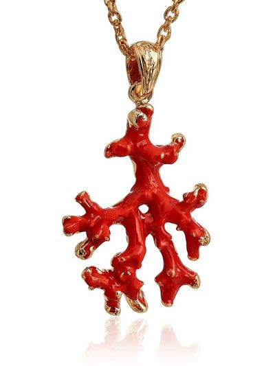 Red Coral Pendant Photography Poster. poster