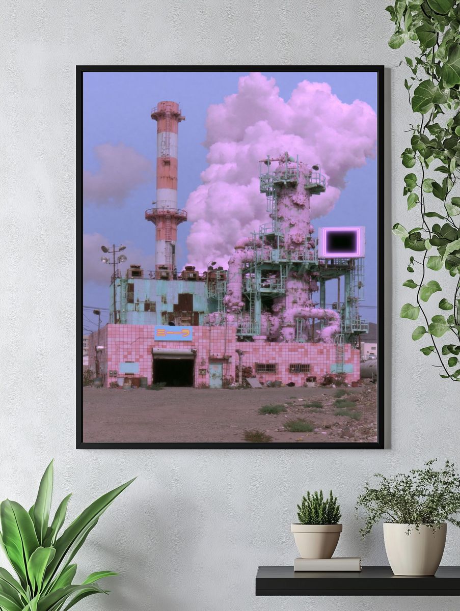Pastel Industrial Plant Poster. — room view 4