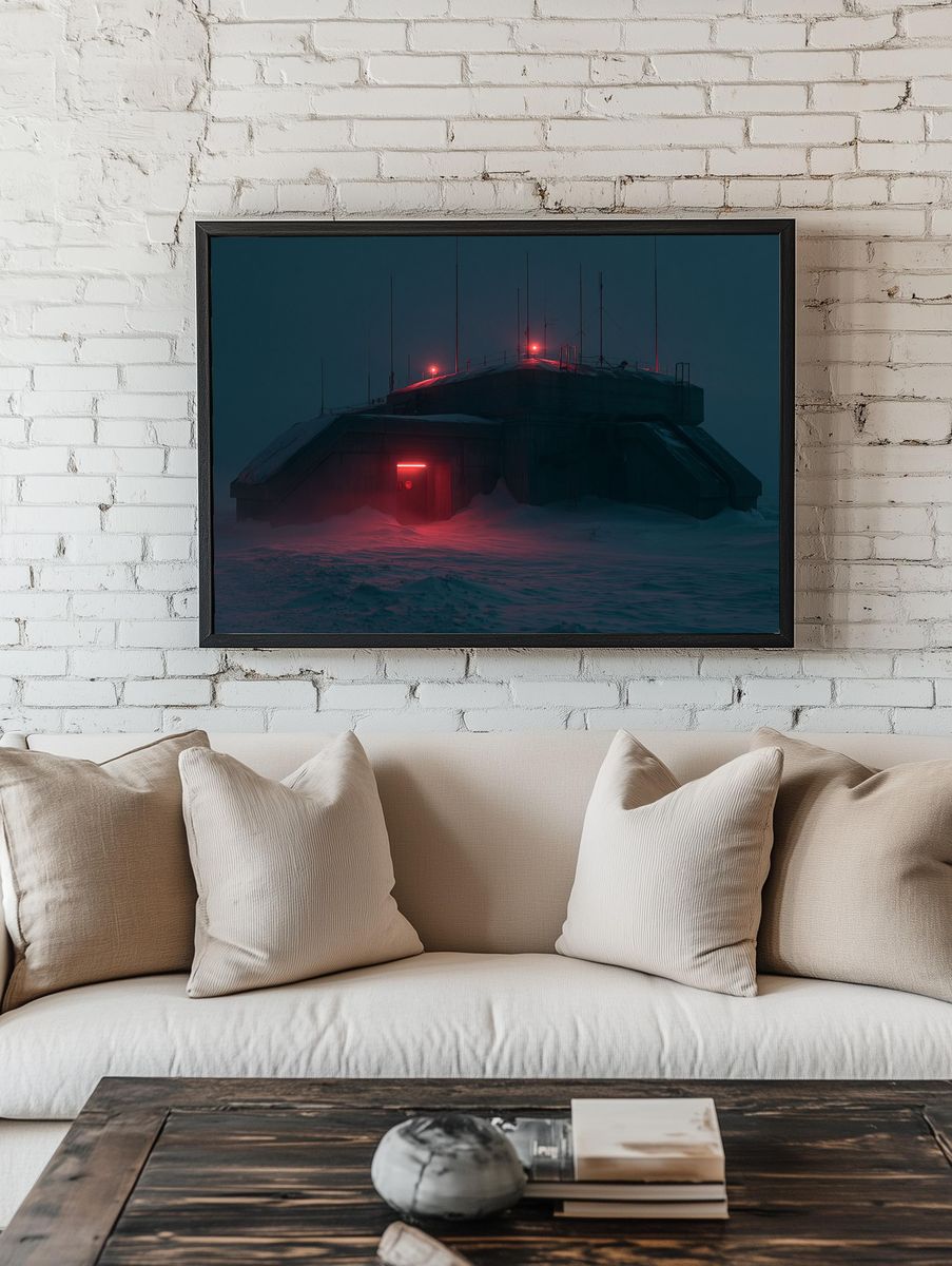 Arctic Outpost Sci-Fi Photography Poster. — room view 1