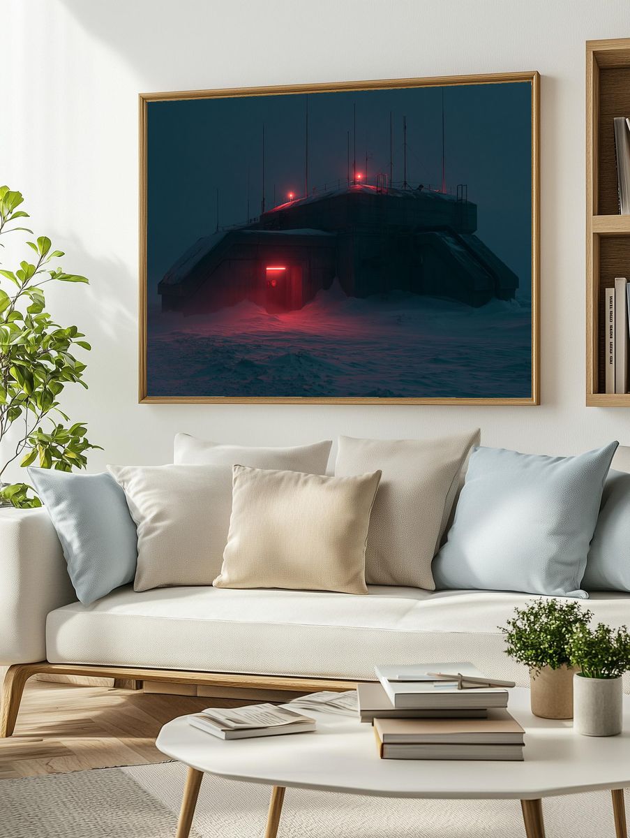 Arctic Outpost Sci-Fi Photography Poster. — room view 2