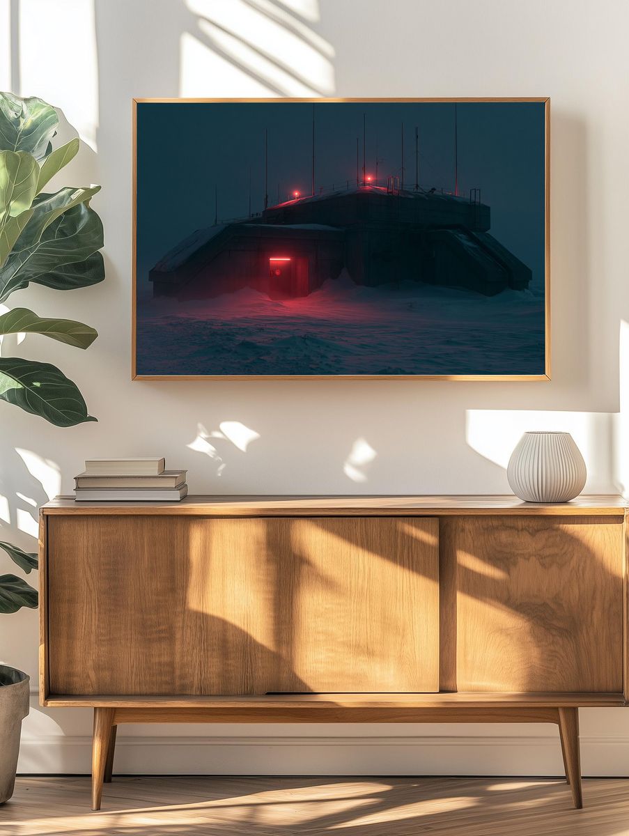 Arctic Outpost Sci-Fi Photography Poster. — room view 3