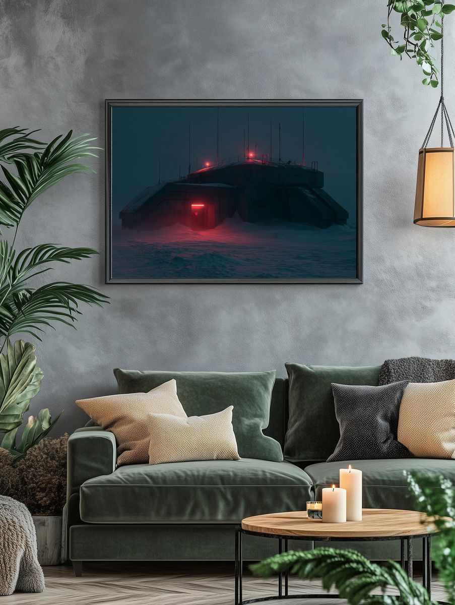 Arctic Outpost Sci-Fi Photography Poster. — room view 4