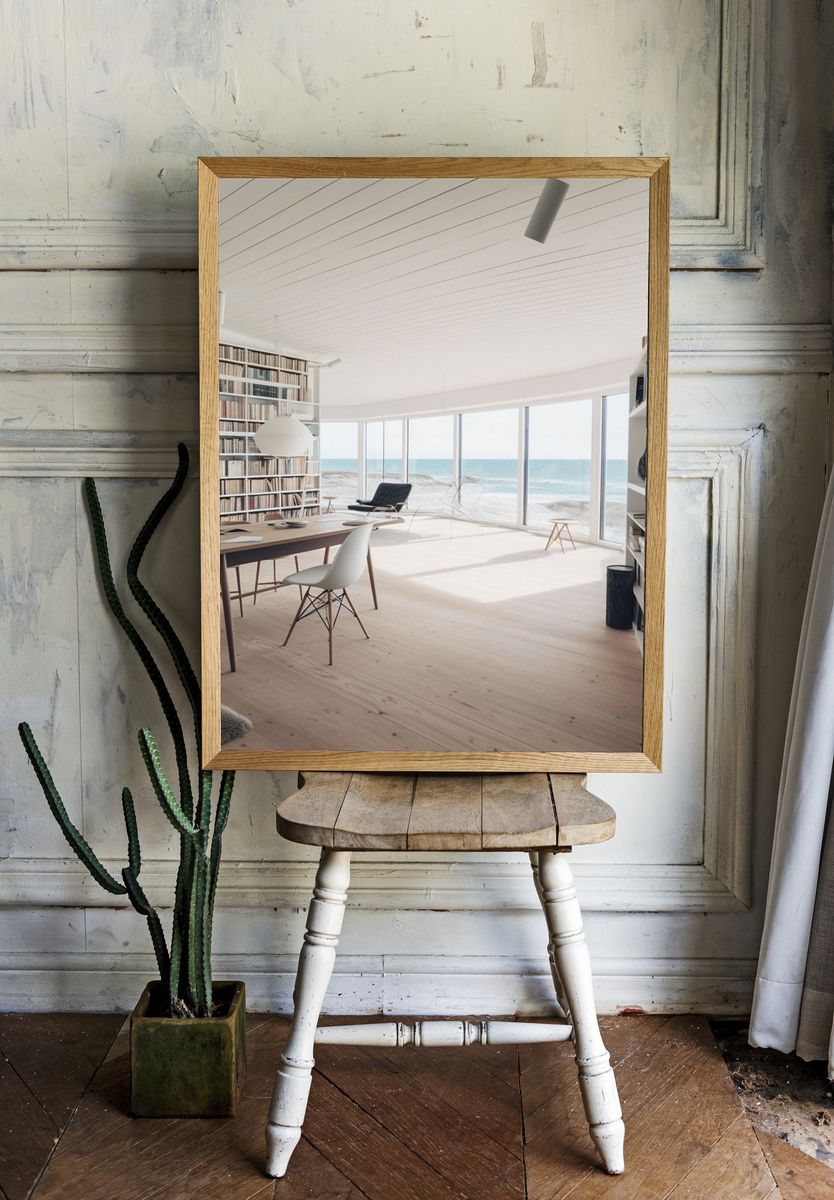 Seaside Library Interior Photography Poster. room preview
