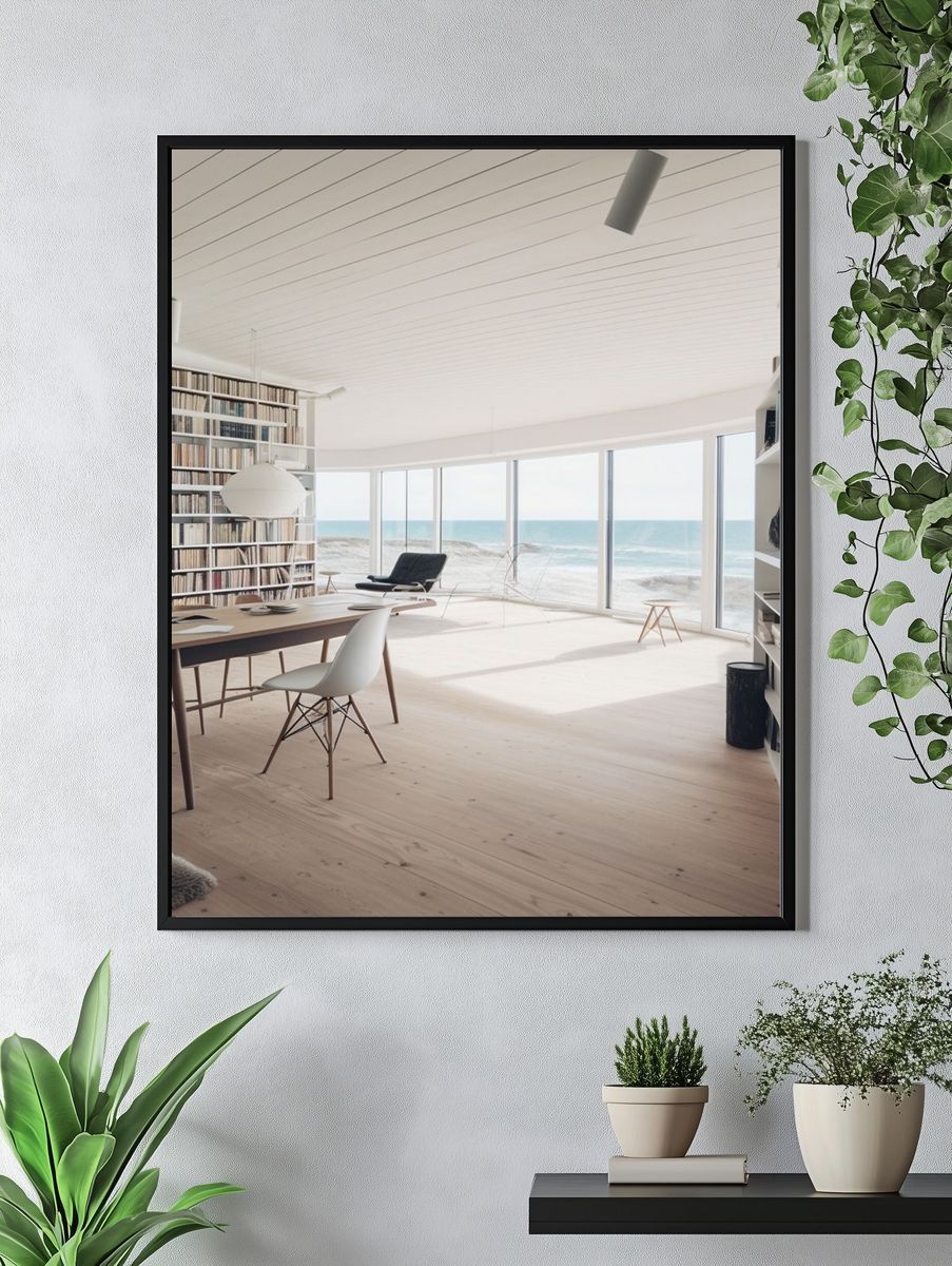 Seaside Library Interior Photography Poster. — room view 4