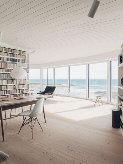 Seaside Library Interior Photography Poster. poster