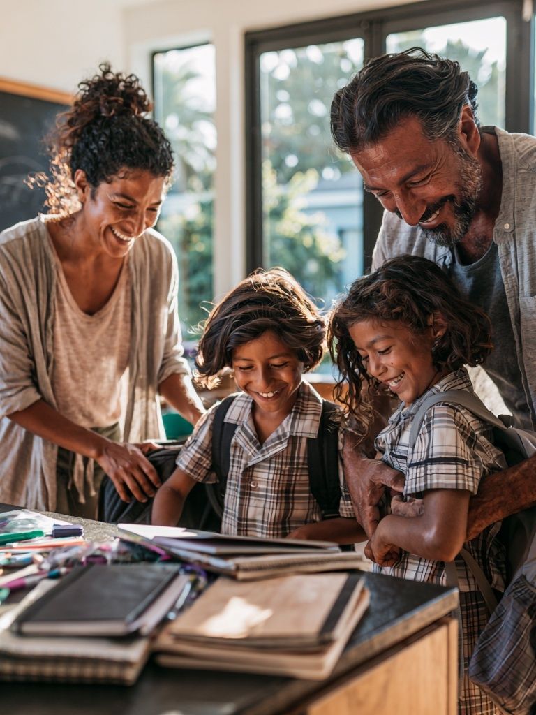 Happy Family Classroom Photography Poster. poster detail