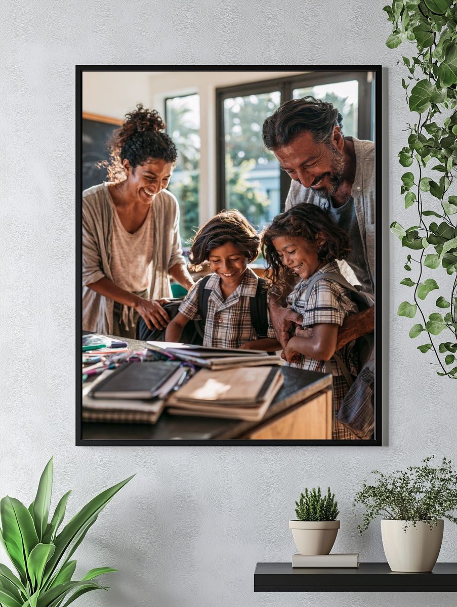 Happy Family Classroom Photography Poster. — room view 4
