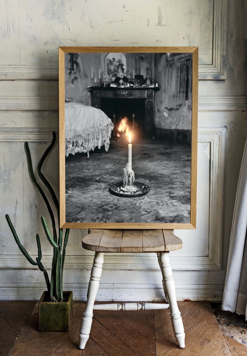 Candlelit Gothic Room Photography Poster. room preview