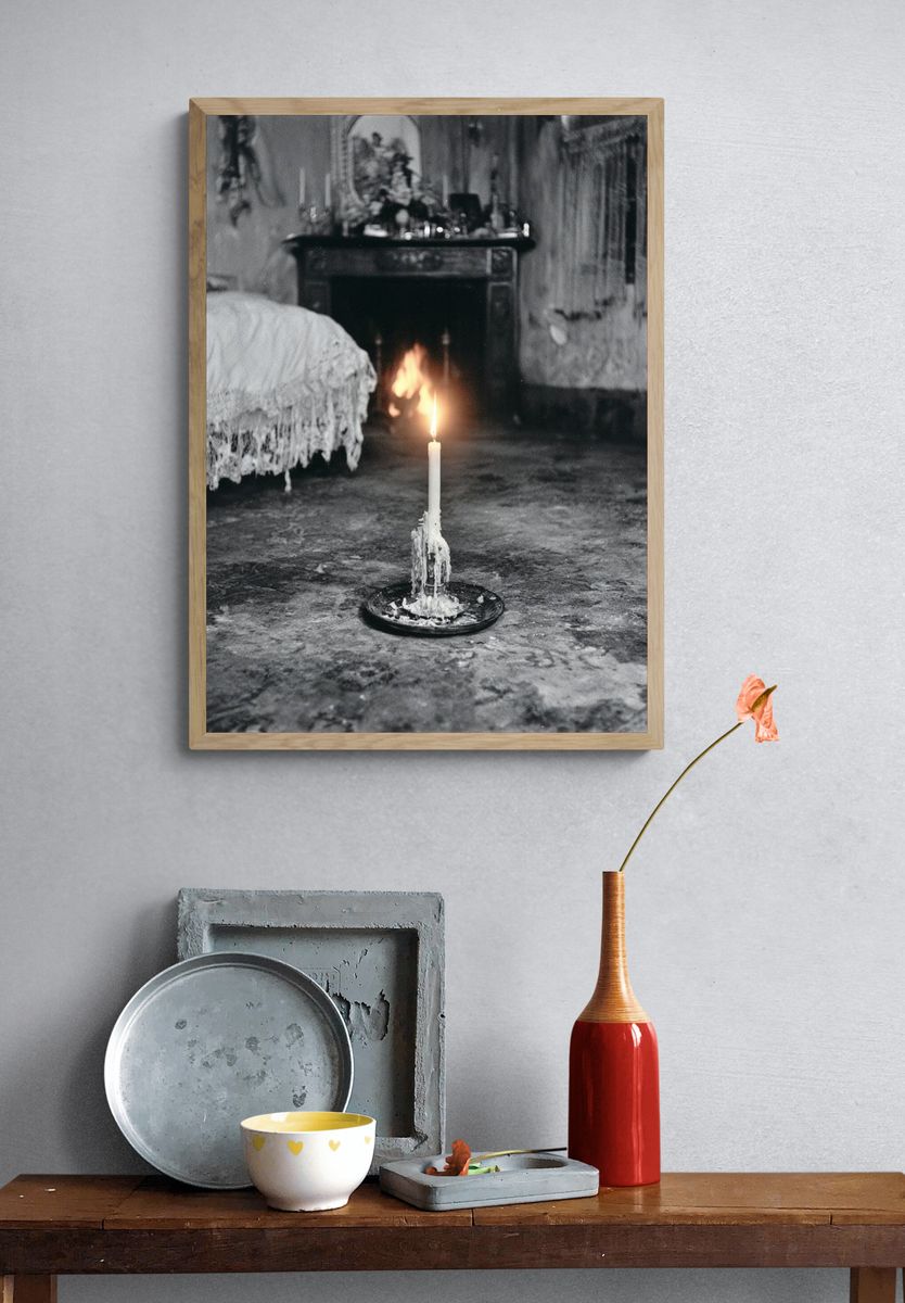 Candlelit Gothic Room Photography Poster. — room view 3