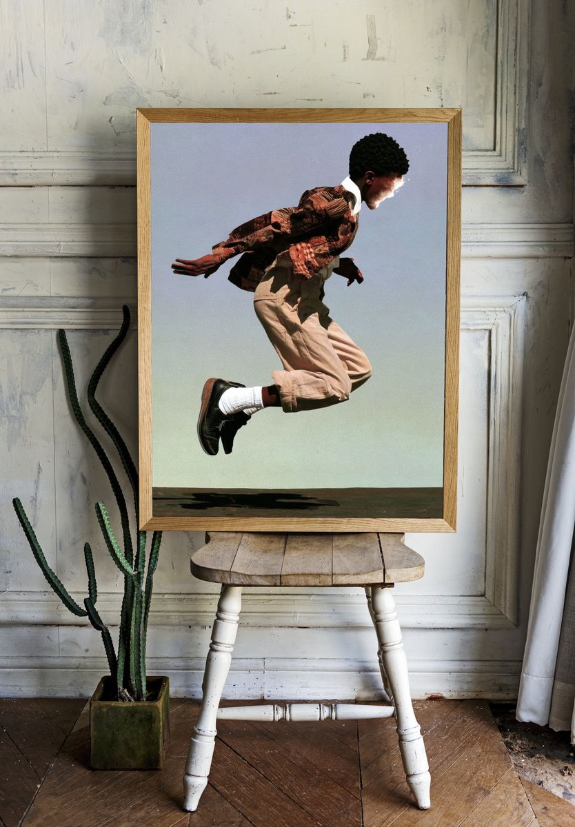Leaping Figure Photography Poster. room preview