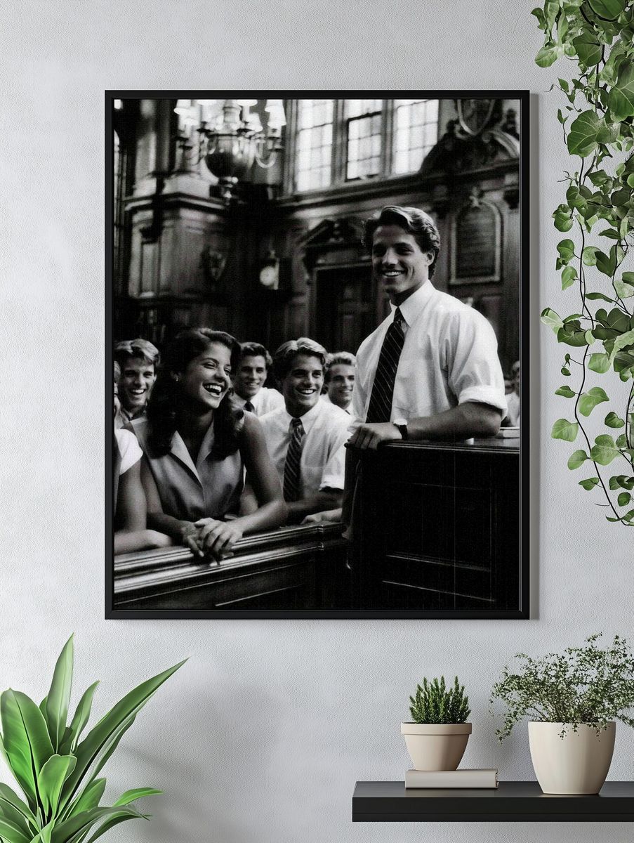 Vintage Black-Tie Gathering Poster. — room view 4