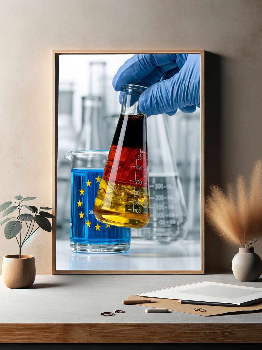 Laboratory Glassware Photography Poster. — room view 2