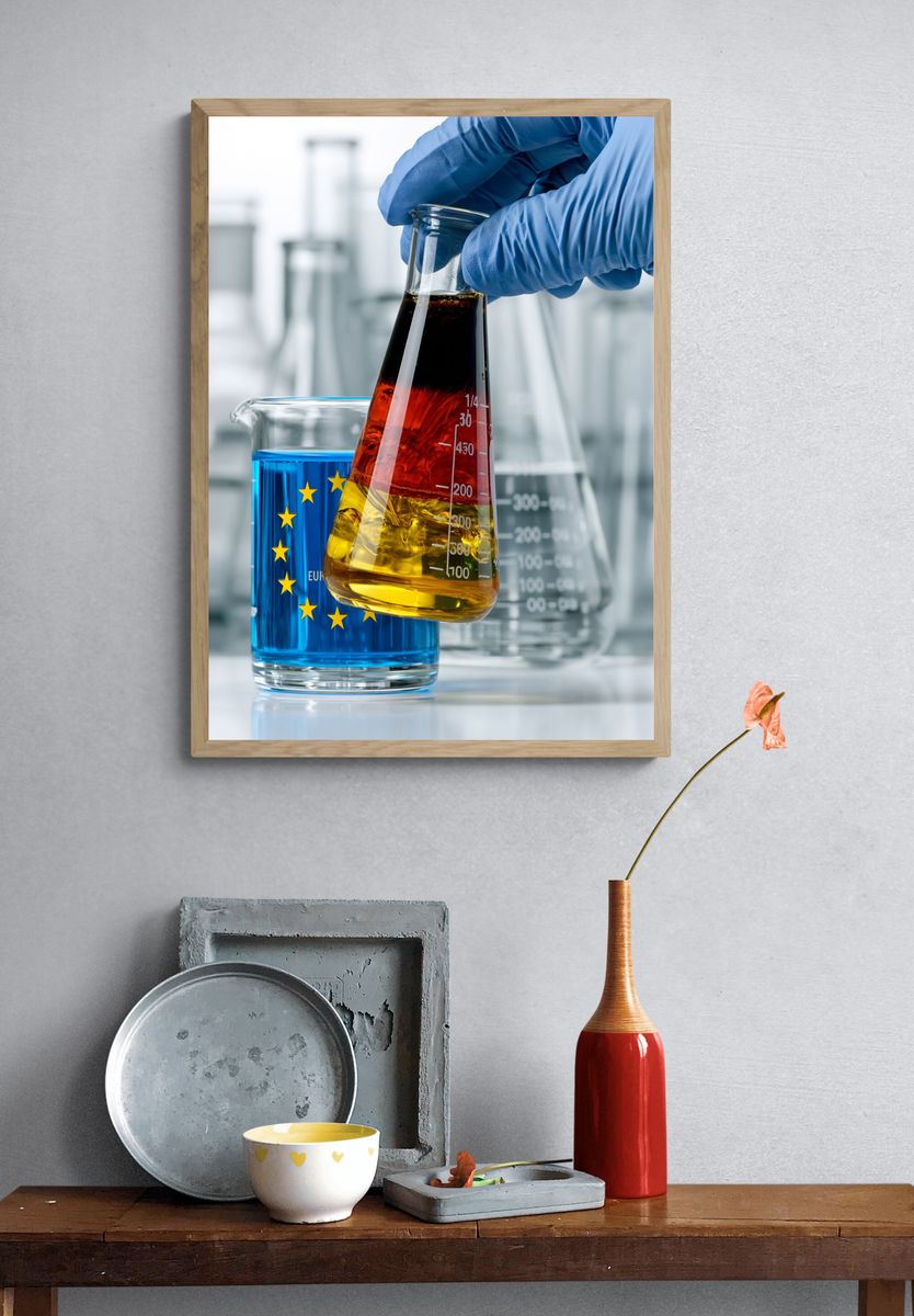 Laboratory Glassware Photography Poster. — room view 3