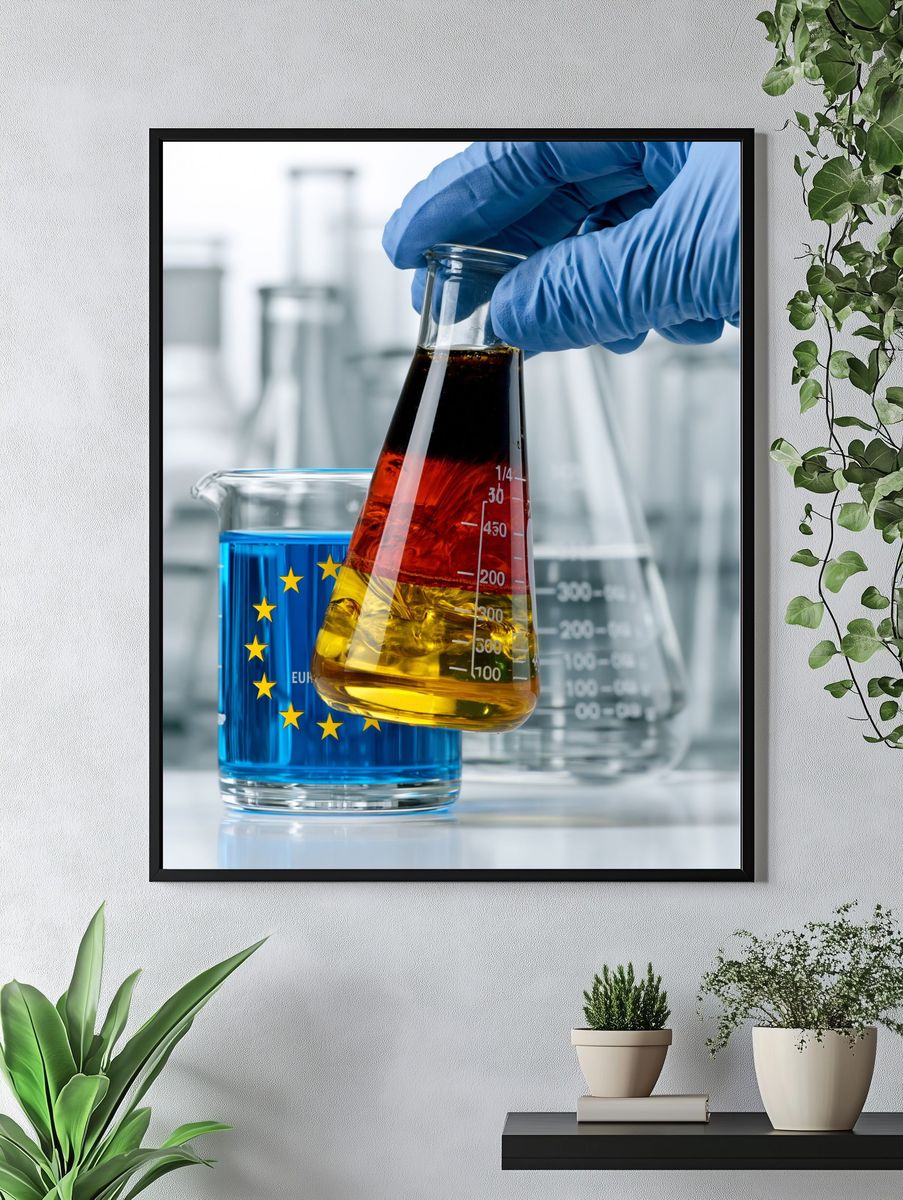 Laboratory Glassware Photography Poster. — room view 4