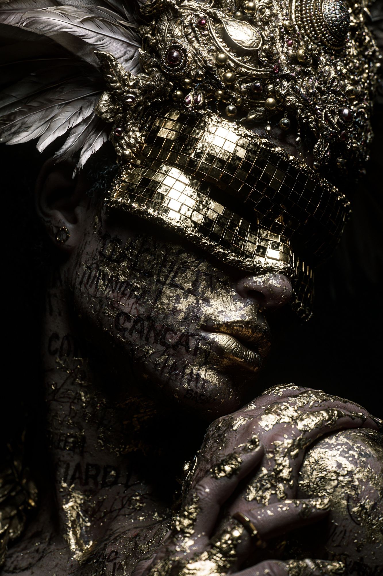Gilded Mask Portrait Poster. poster detail