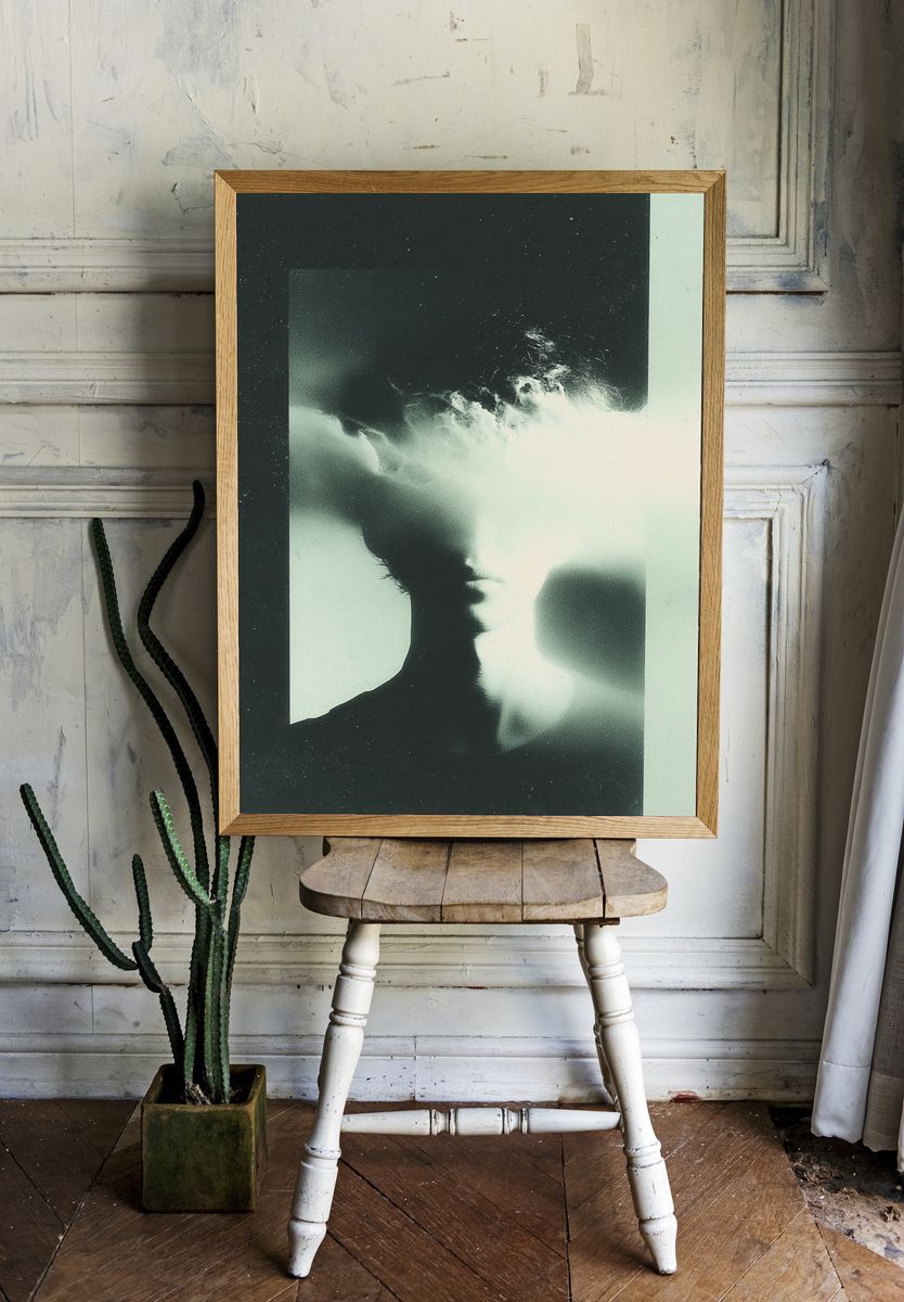 Abstract Monochrome Silhouette Poster. — room view 1