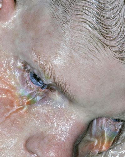 Iridescent Face Close-Up Photography Poster.