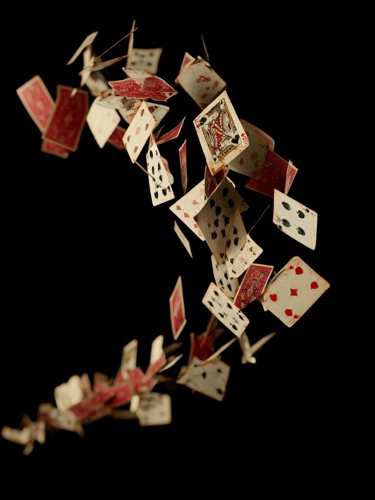 Floating Playing Cards Photography Poster. poster — photography art