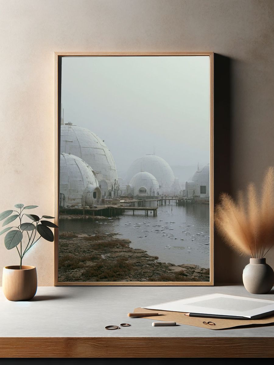 Foggy Dome Habitat Photography Poster. — room view 2