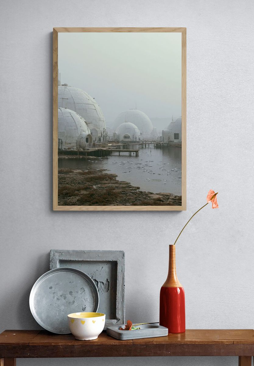 Foggy Dome Habitat Photography Poster. — room view 3