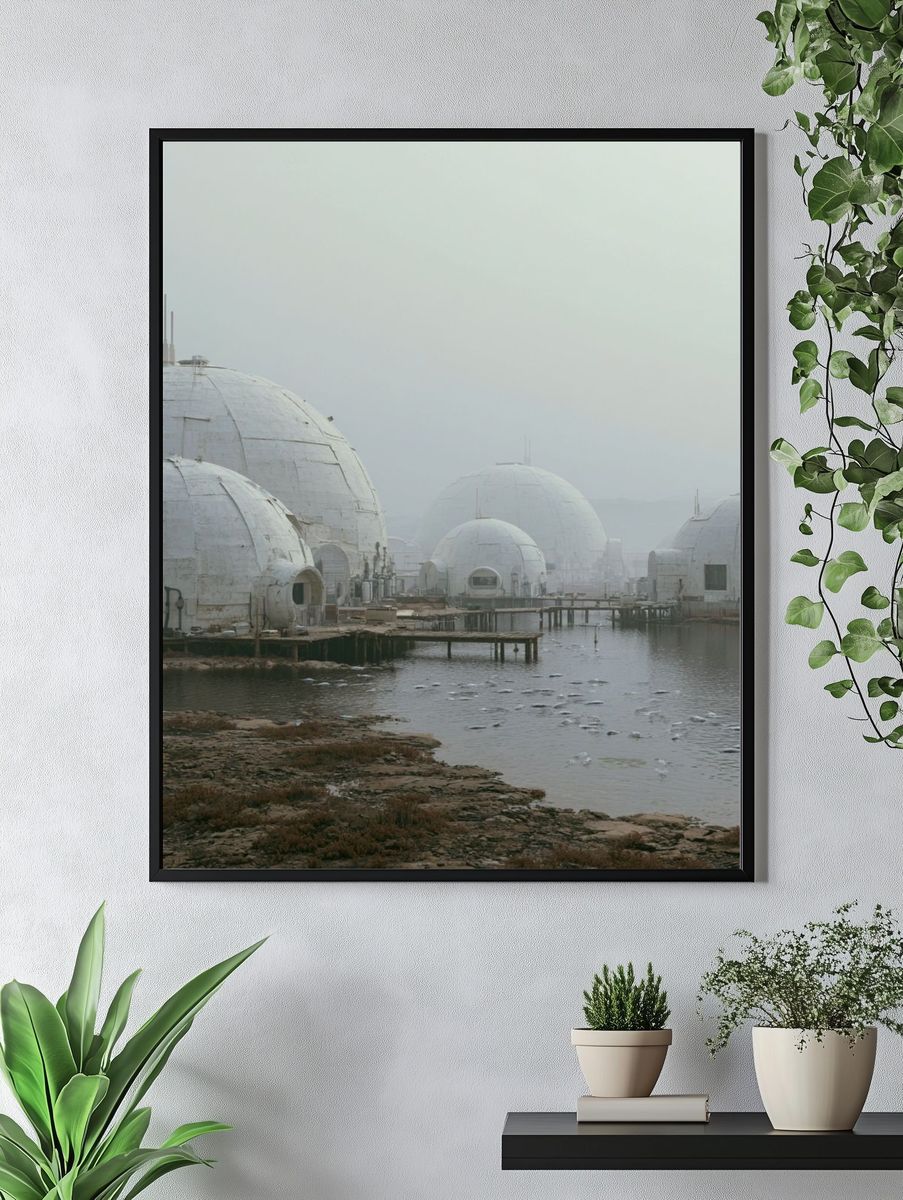 Foggy Dome Habitat Photography Poster. — room view 4