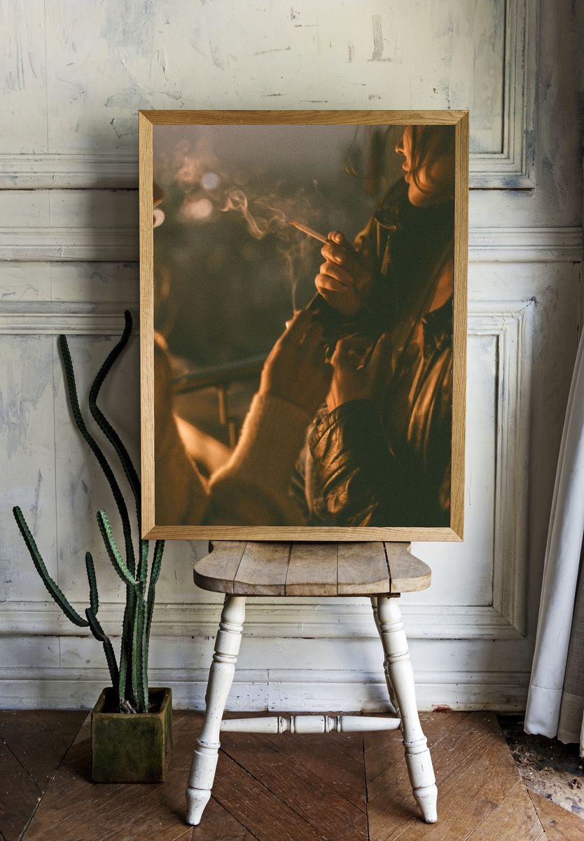Smoky Night Portrait Poster. room preview