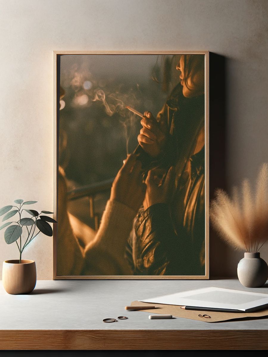 Smoky Night Portrait Poster. — room view 2