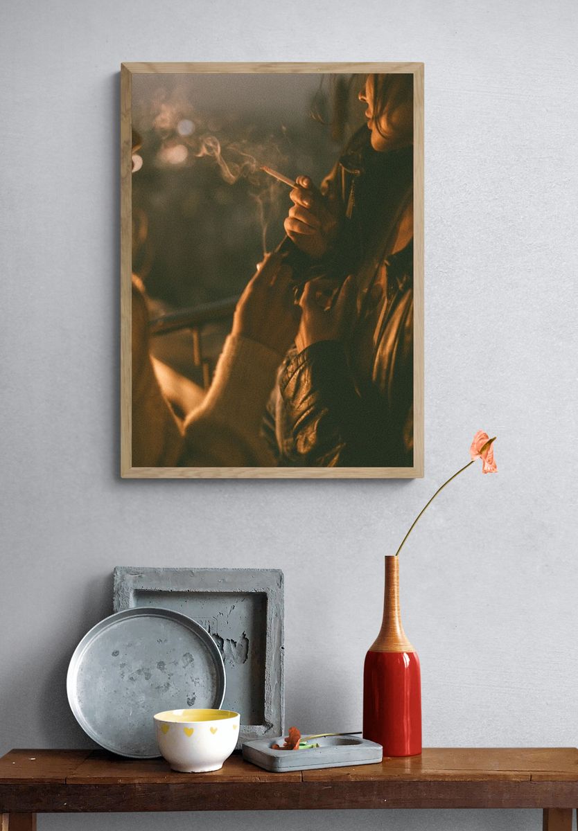 Smoky Night Portrait Poster. — room view 3