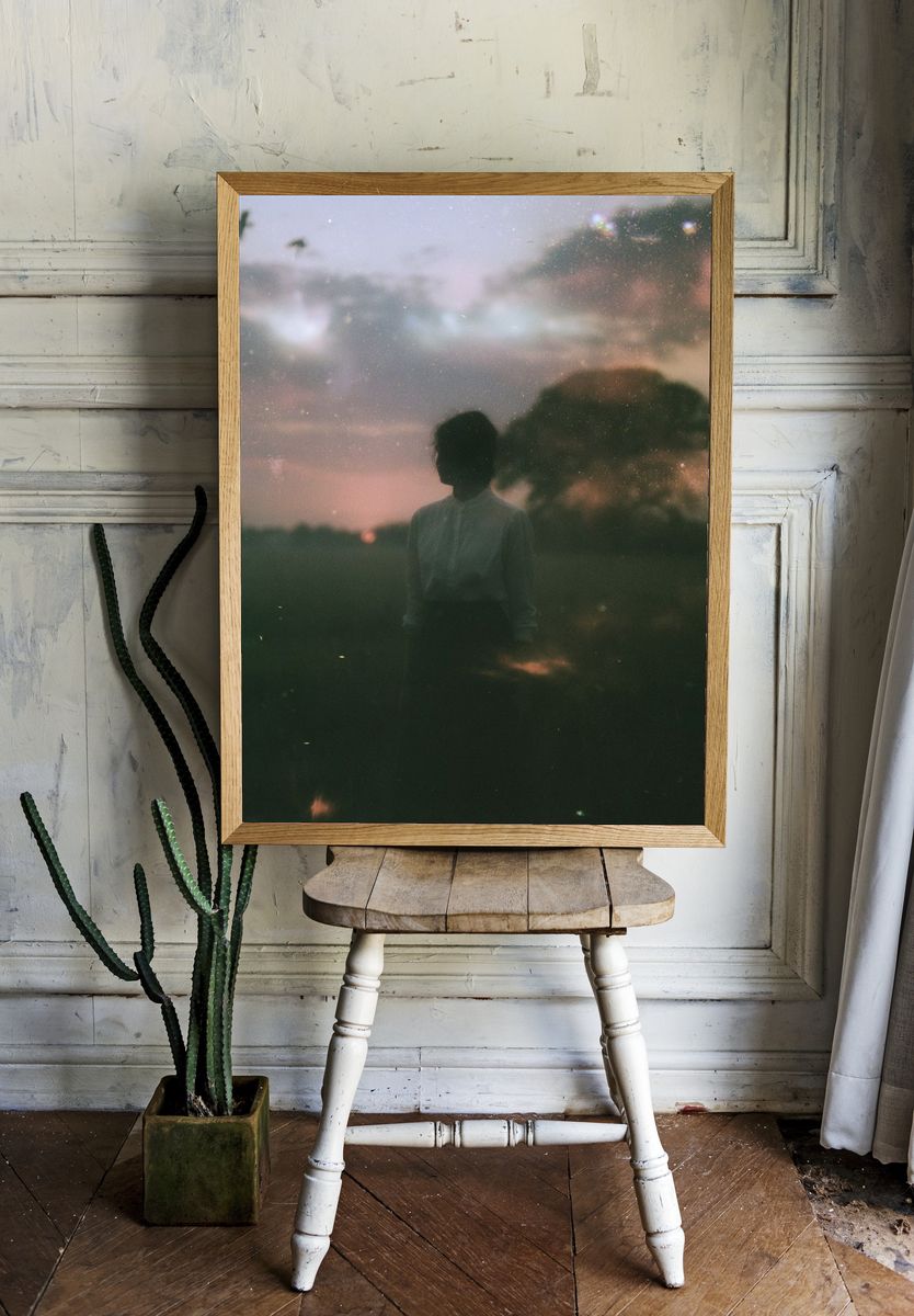 Dreamy Silhouette at Dusk Poster. — room view 1