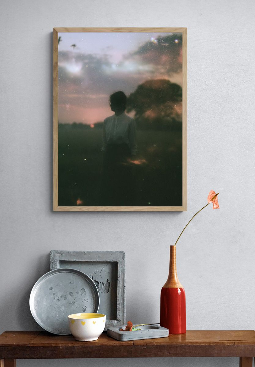 Dreamy Silhouette at Dusk Poster. — room view 3
