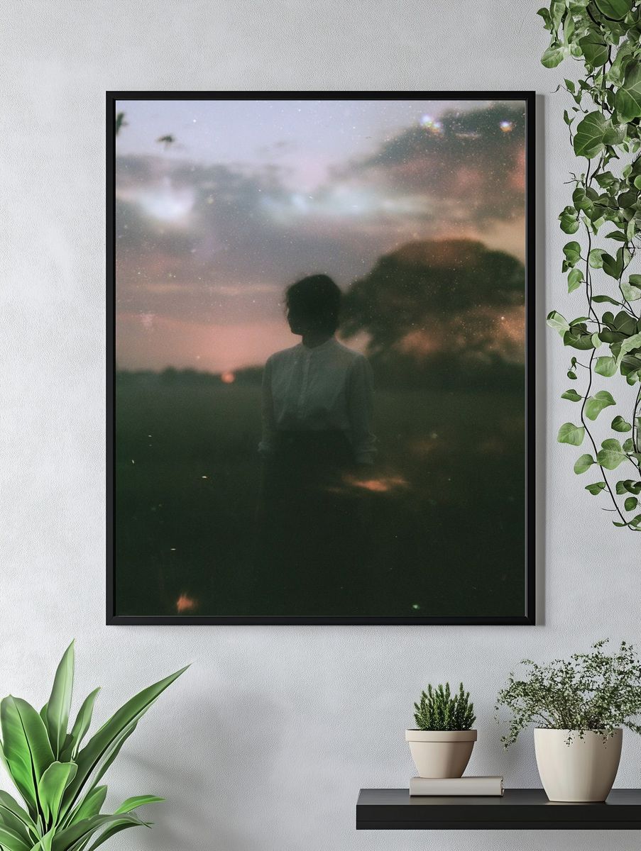 Dreamy Silhouette at Dusk Poster. — room view 4