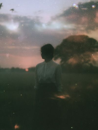 Dreamy Silhouette at Dusk Poster. poster