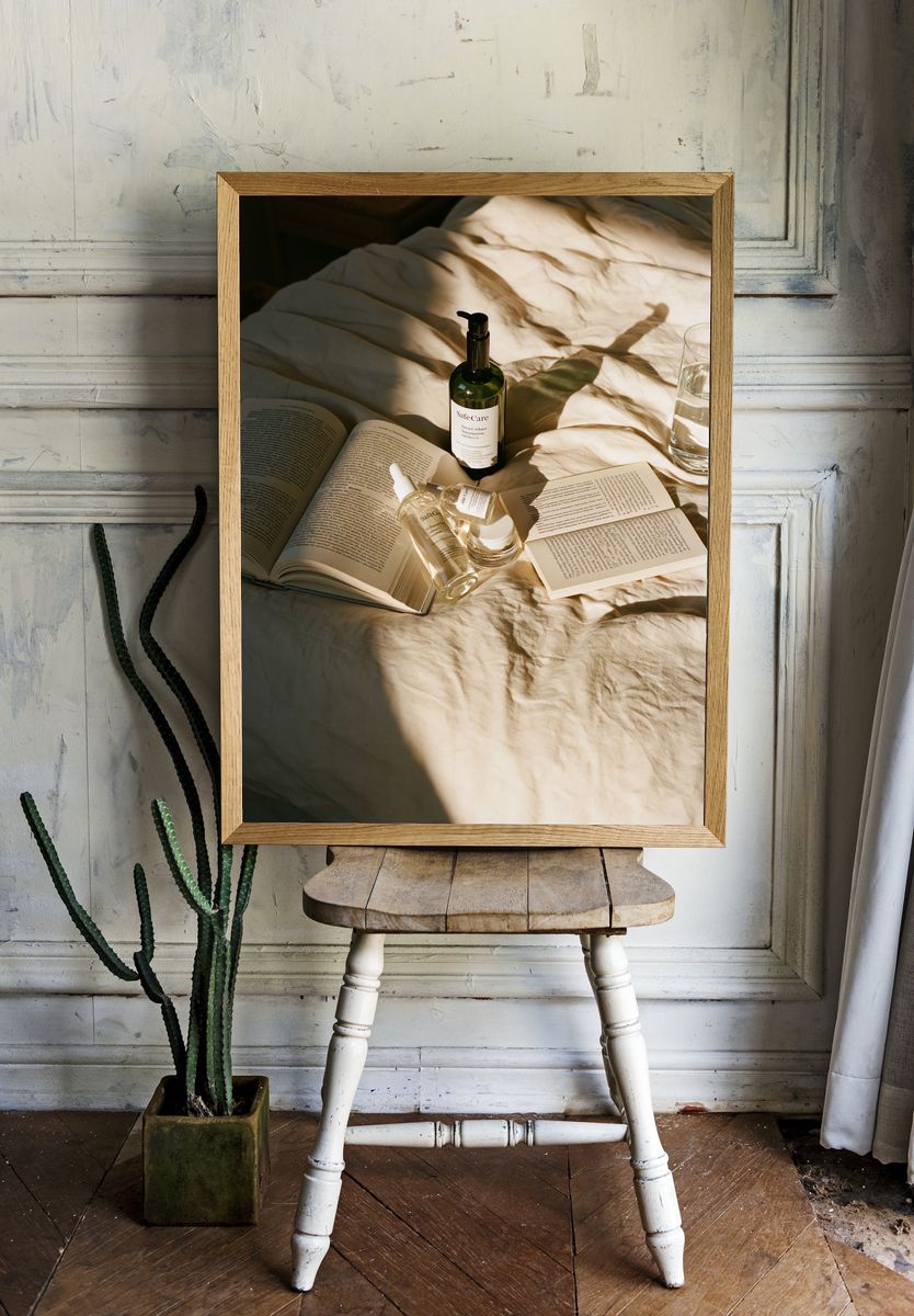 Sunlit Skincare Still Life Poster. room preview