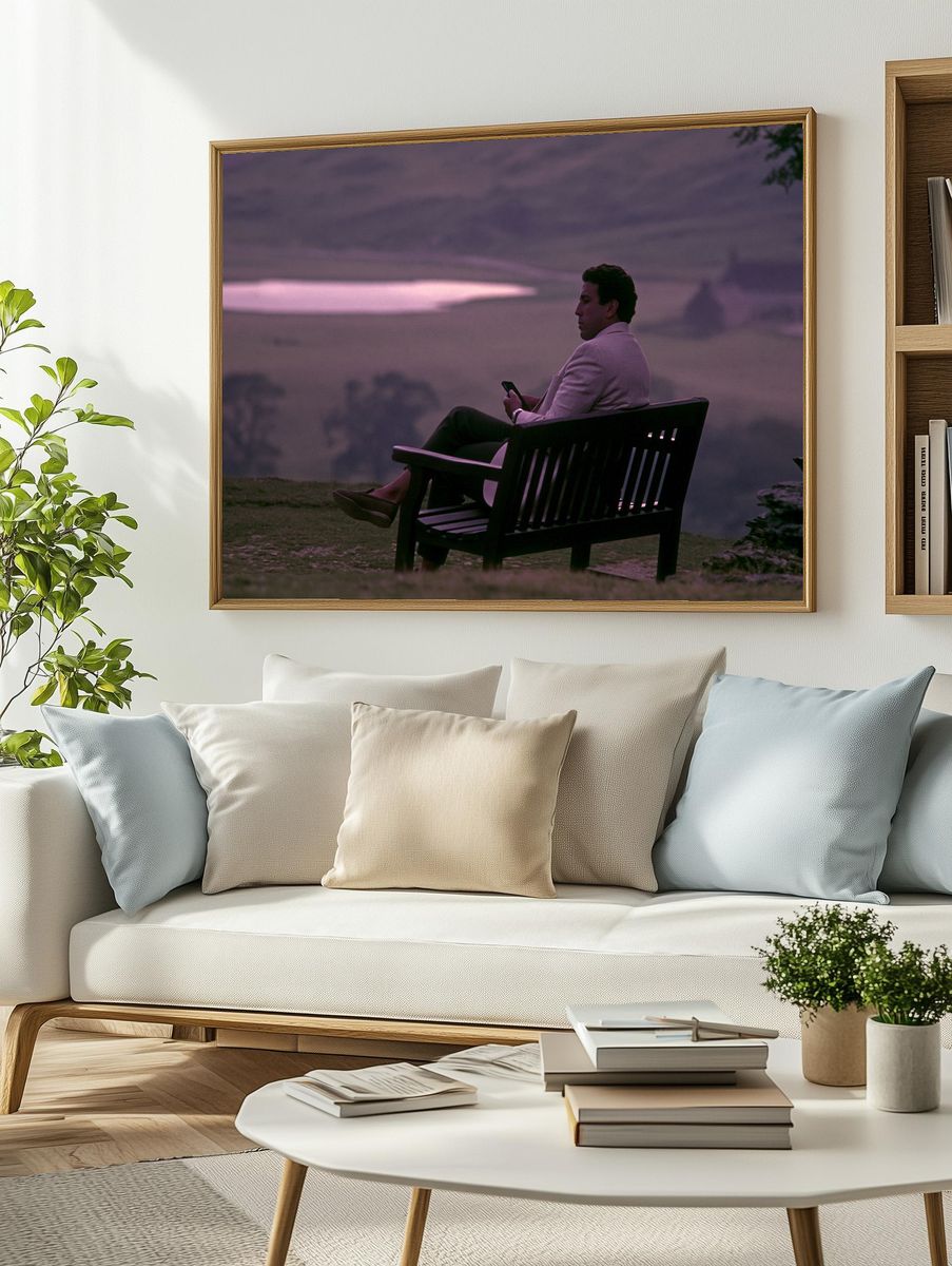 Solitary Cliffside Portrait Print. — room view 2