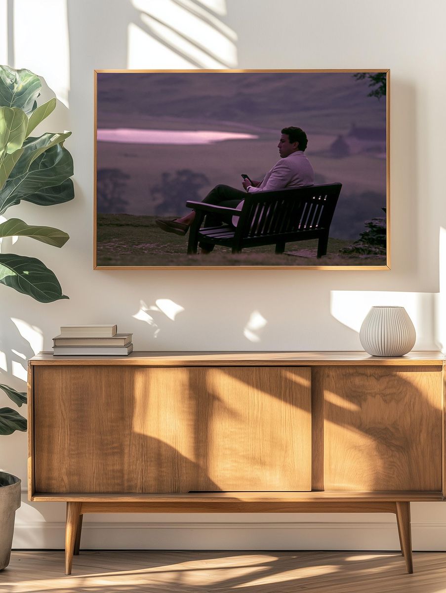 Solitary Cliffside Portrait Print. — room view 3