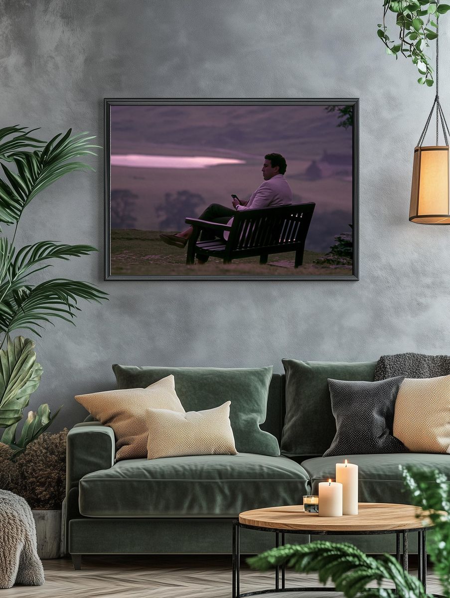 Solitary Cliffside Portrait Print. — room view 4