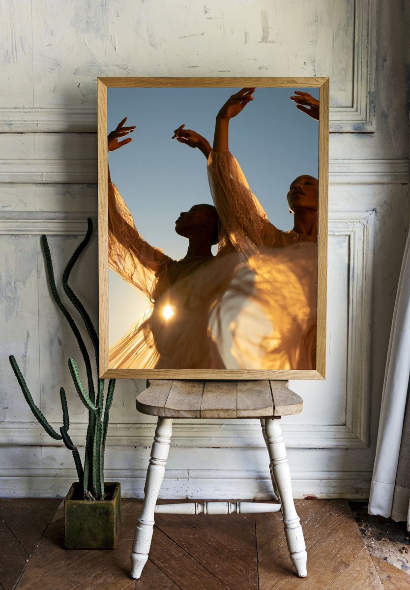 Golden Dancers Photography Poster. — room view 1