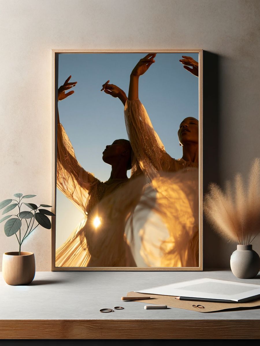 Golden Dancers Photography Poster. — room view 2